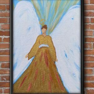Angel Painting Perfect Religious Room Décor Celestial Serenity Christmas Angel